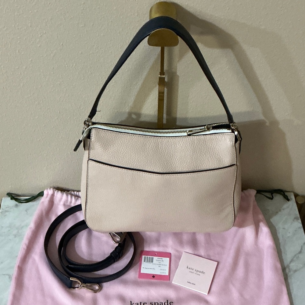 Kate Spade White and Beige Convertible Flap Shoulder Bag (NWTs) - Picture 3 of 3
